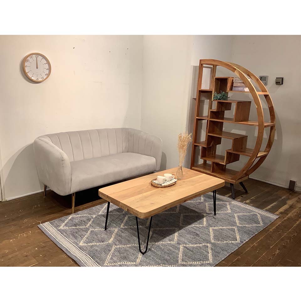 ソファLW-9157 2人掛け【送料・開梱設置無料】グレー | NOCEノーチェ