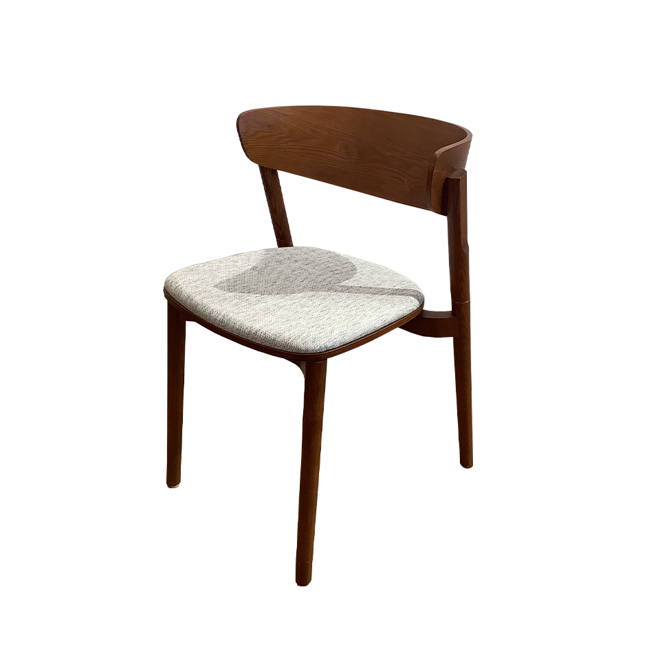 チェアWD-S263A【送料無料】ウォールナット/ライトグレー