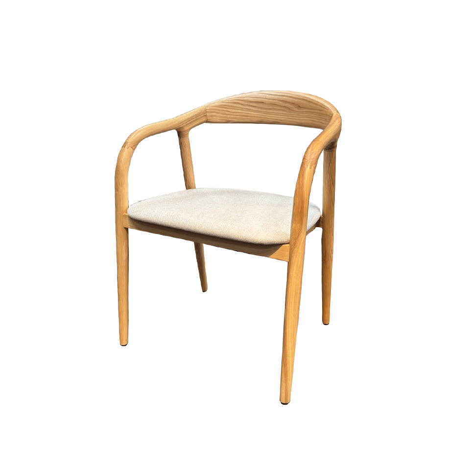 チェアC381【送料無料】ナチュラル／ライトグレー