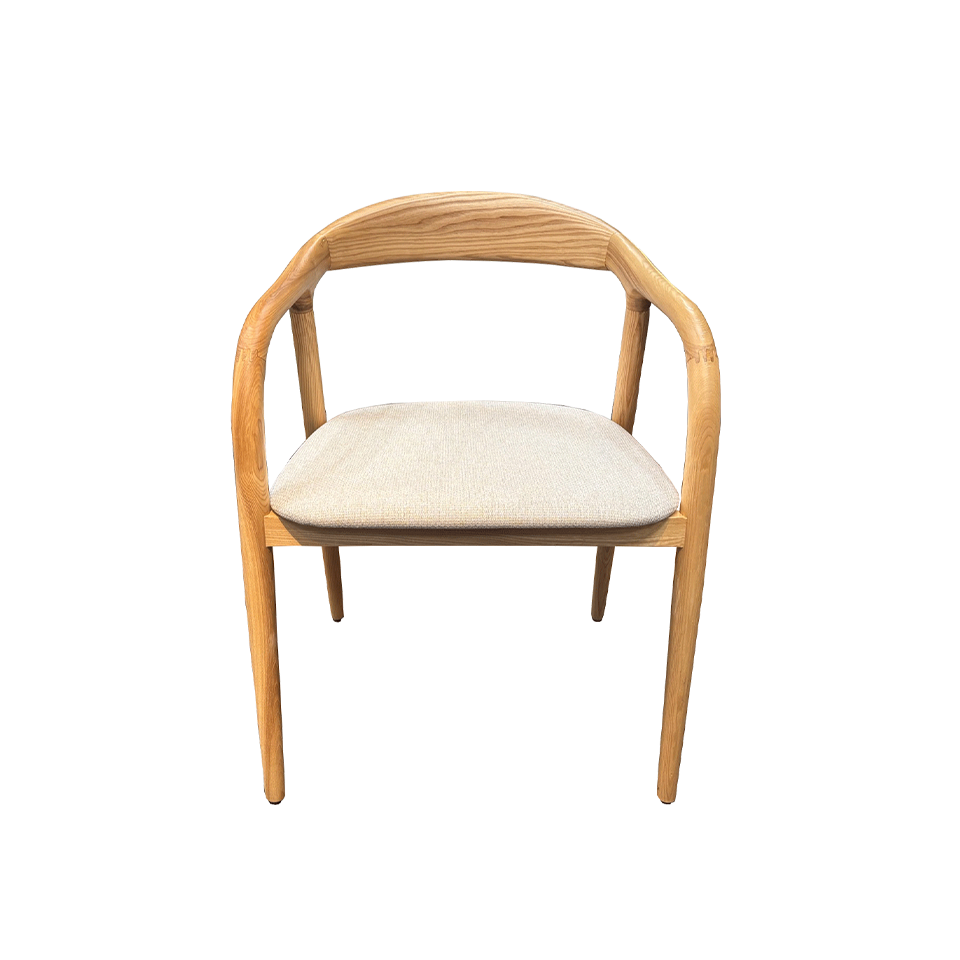 チェアC381【送料無料】ナチュラル／ライトグレー