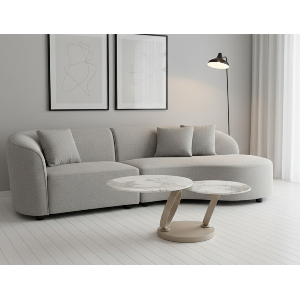 センターテーブルCT102【送料無料】 グレー／ライトブラウン