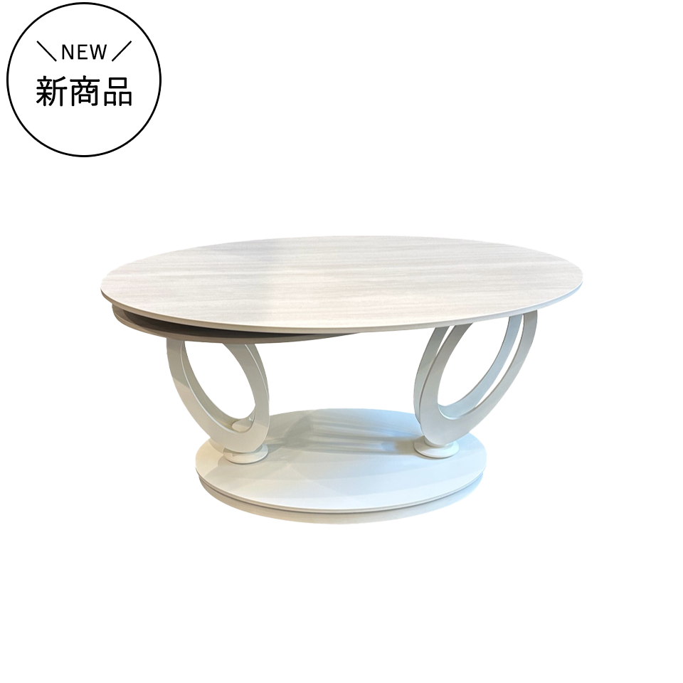 センターテーブル CT107【送料無料】ホワイト／ホワイト