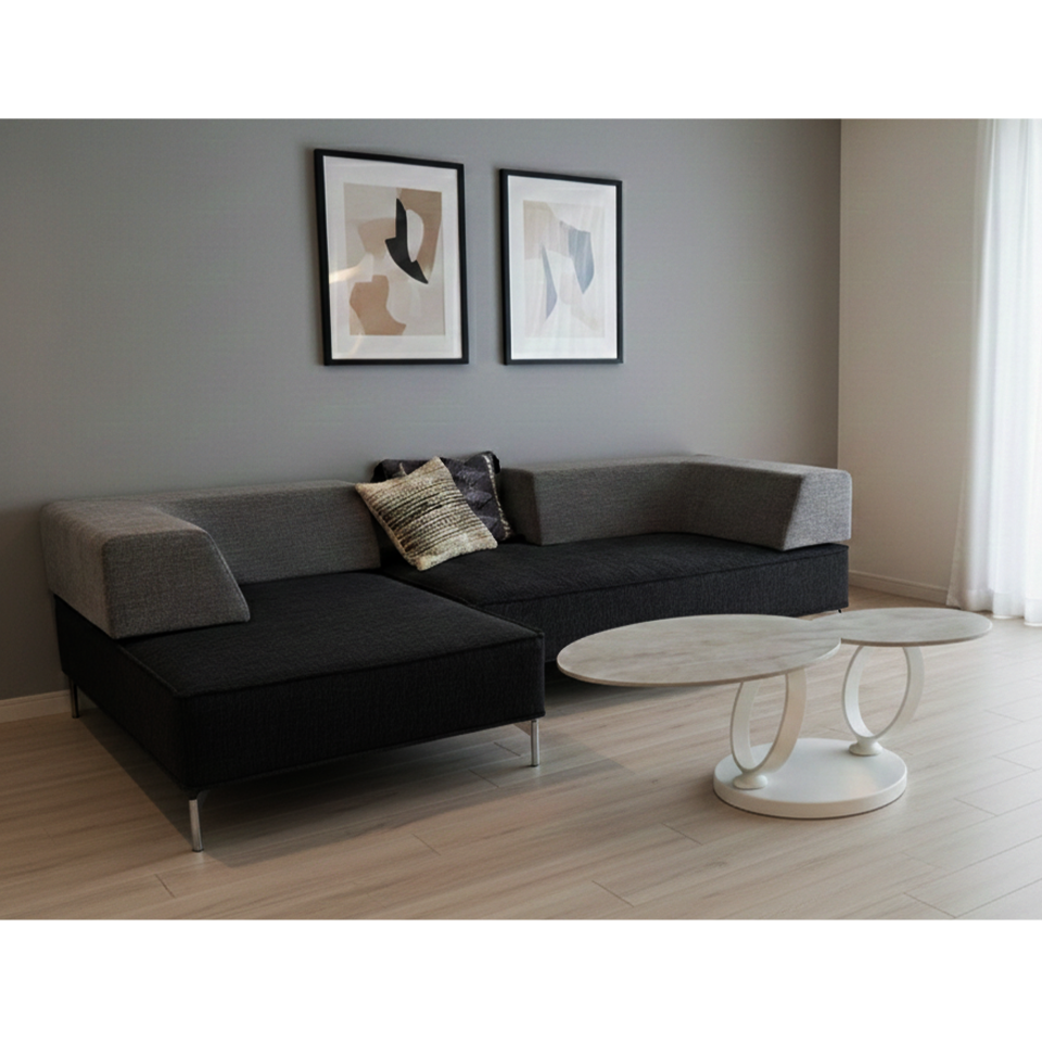 センターテーブルCT102【送料無料】 グレー／ホワイト