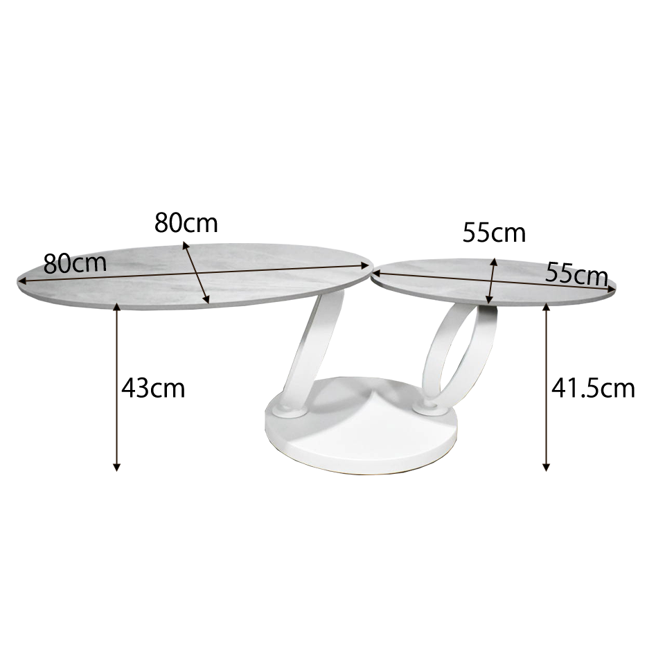 センターテーブルCT102【送料無料】 グレー／ホワイト