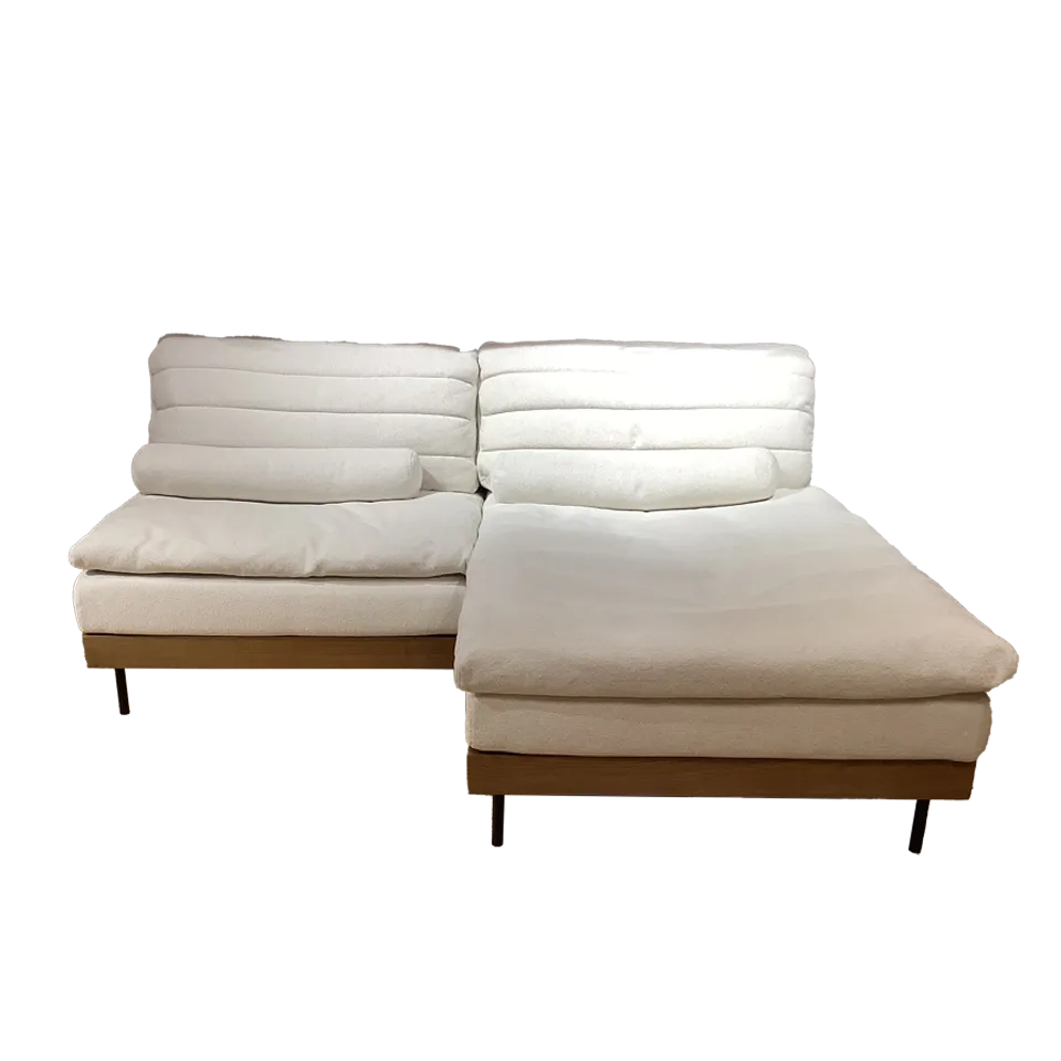 カウチソファ YU9671【送料・開梱設置無料】アイボリー