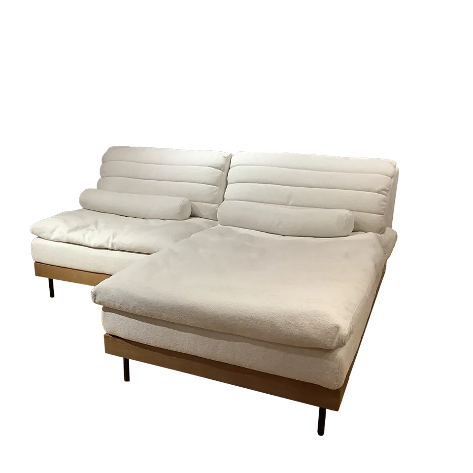 カウチソファ YU9671【送料・開梱設置無料】アイボリー