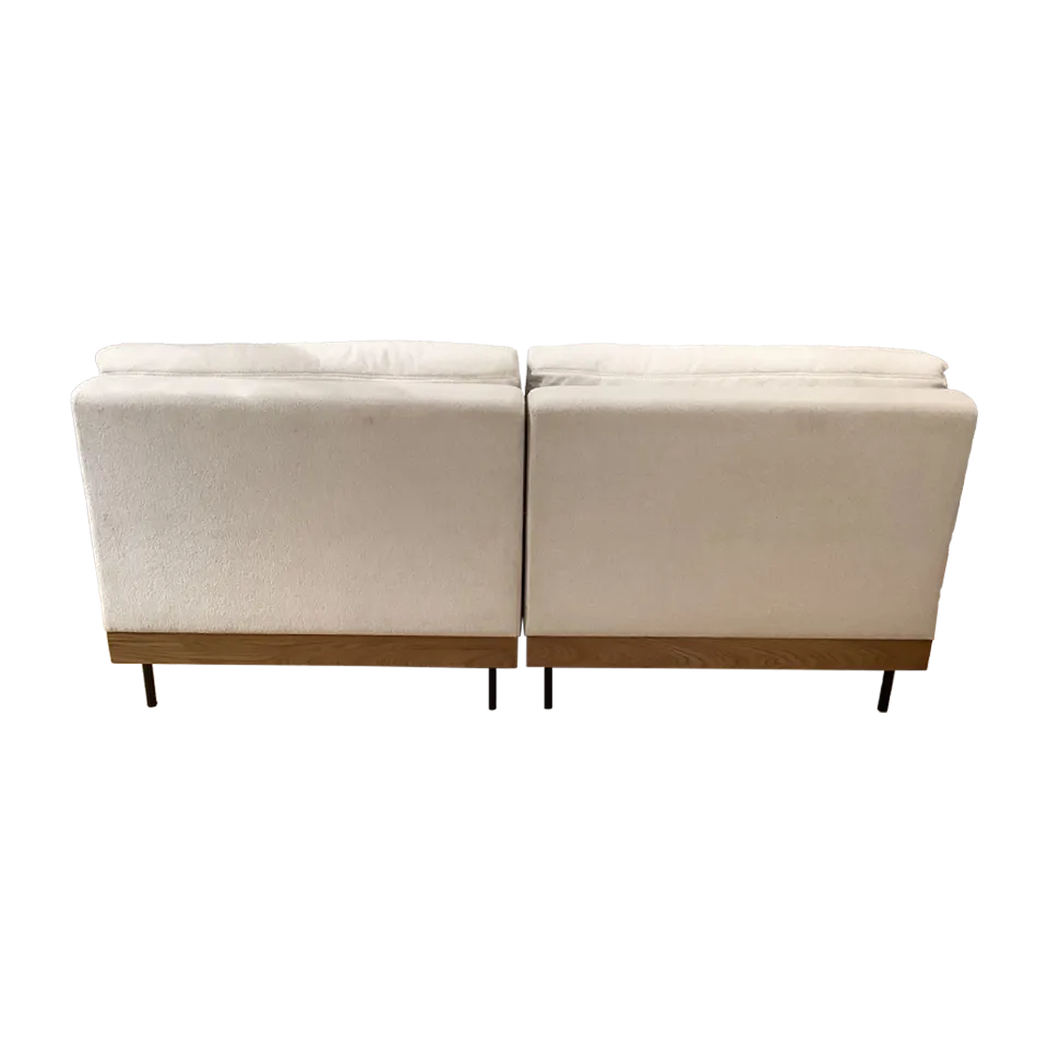 カウチソファ YU9671【送料・開梱設置無料】アイボリー