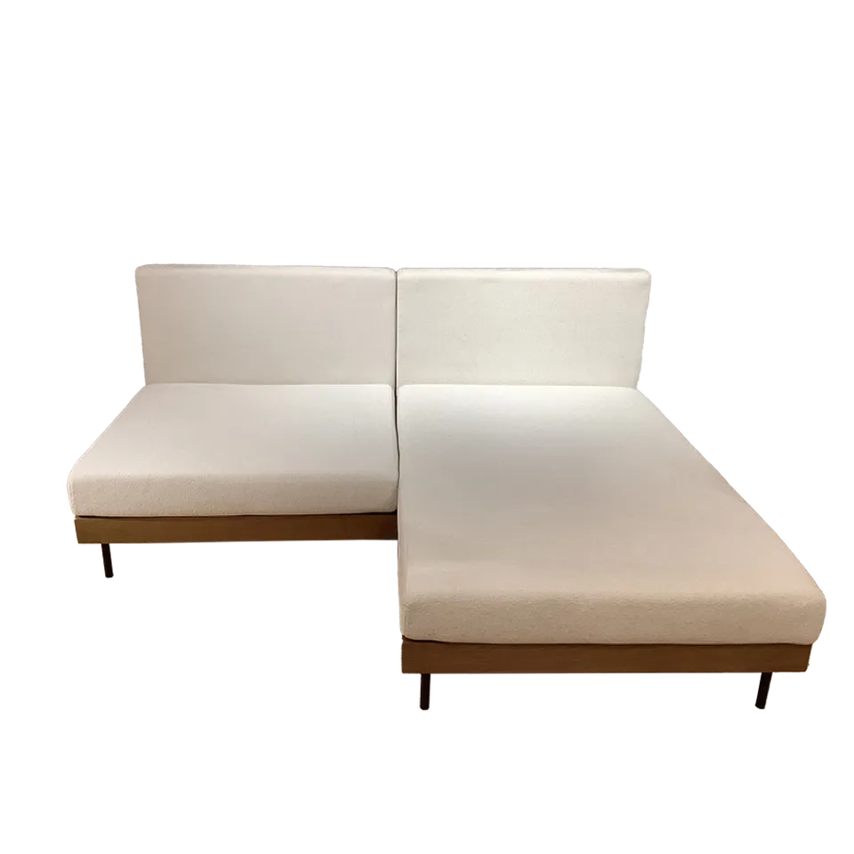 カウチソファ YU9671【送料・開梱設置無料】アイボリー