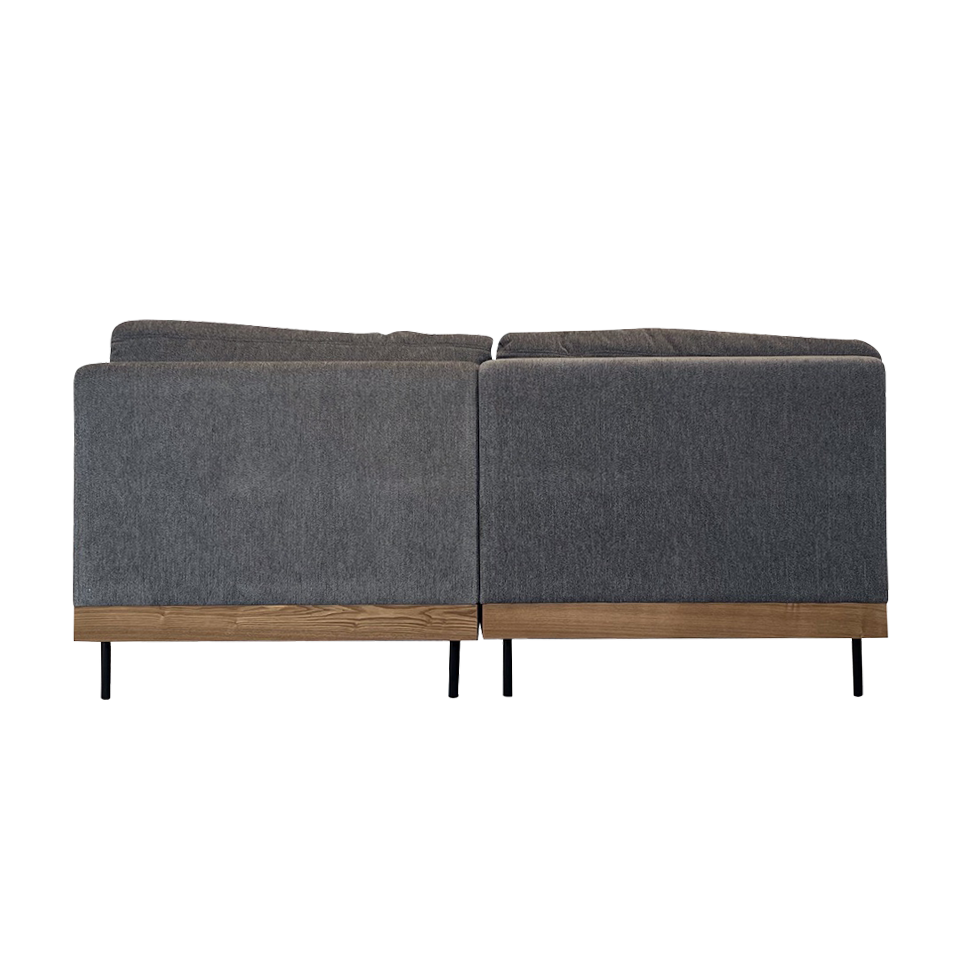 カウチソファ YU9671【送料・開梱設置無料】グレー