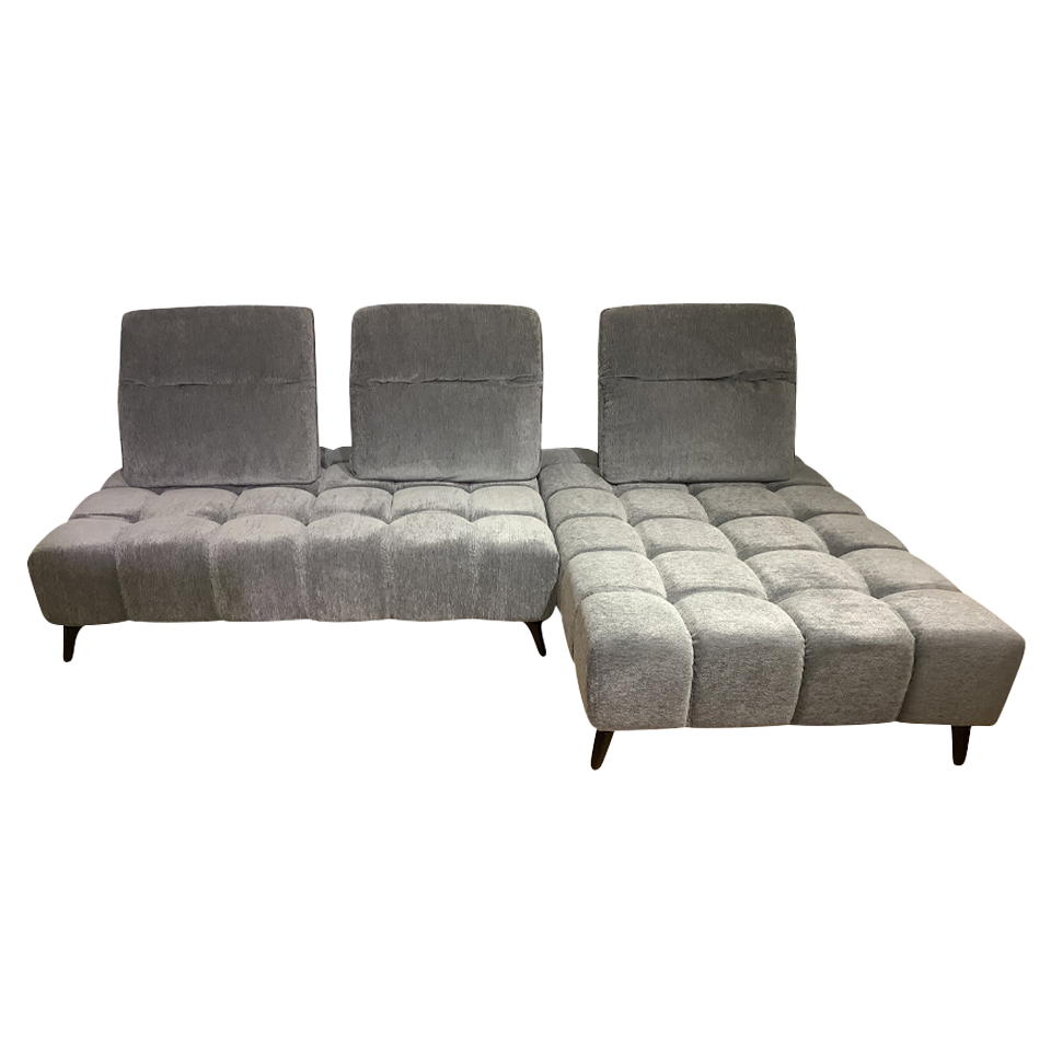 カウチソファYU6607【送料無料】グレー