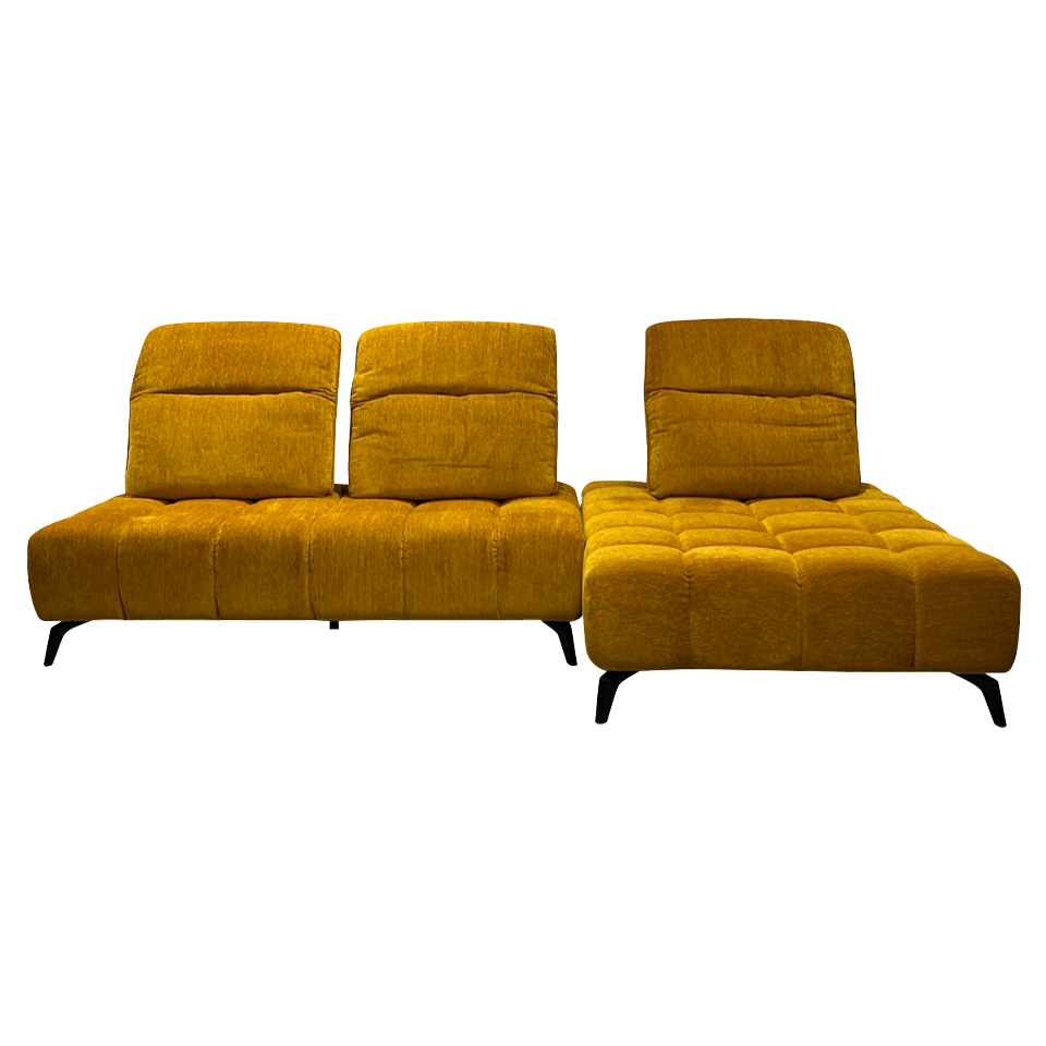 カウチソファYU6607【送料無料】イエロー