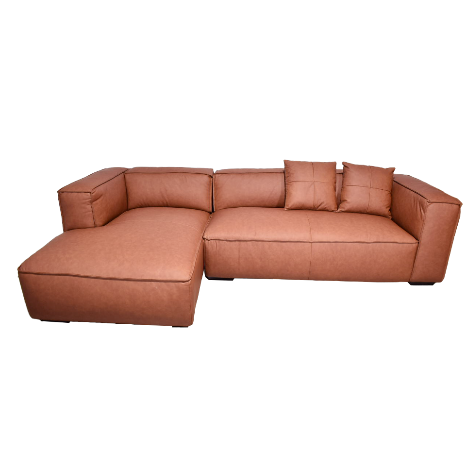 カウチソファＺＭ810－Ｌ（L）【送料・開梱設置無料】ブラウンレザー