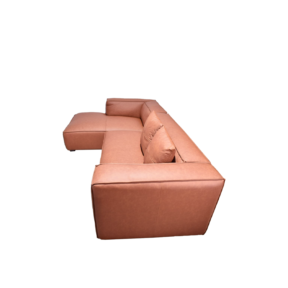 カウチソファＺＭ810－Ｌ（L）【送料・開梱設置無料】ブラウンレザー