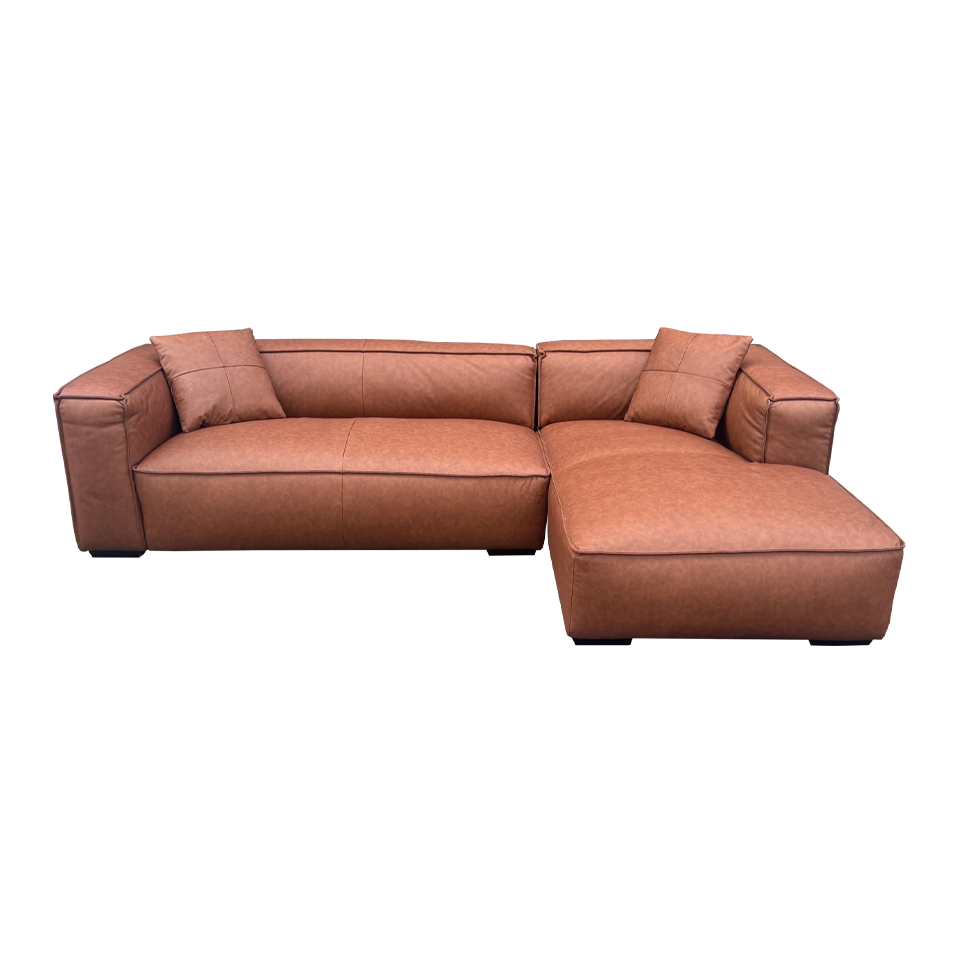 カウチソファＺＭ810－Ｌ（R）【送料・開梱設置無料】ブラウンレザー