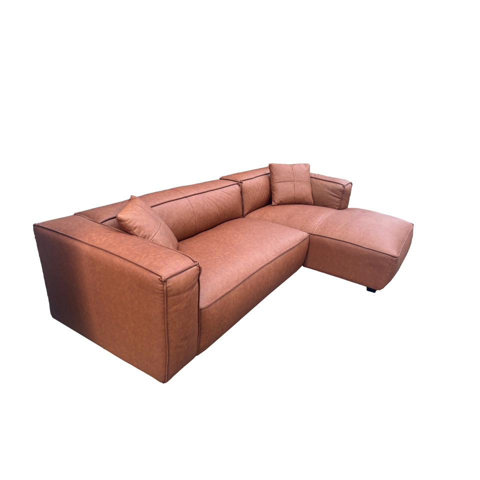 カウチソファＺＭ810－Ｌ（R）【送料・開梱設置無料】ブラウンレザー