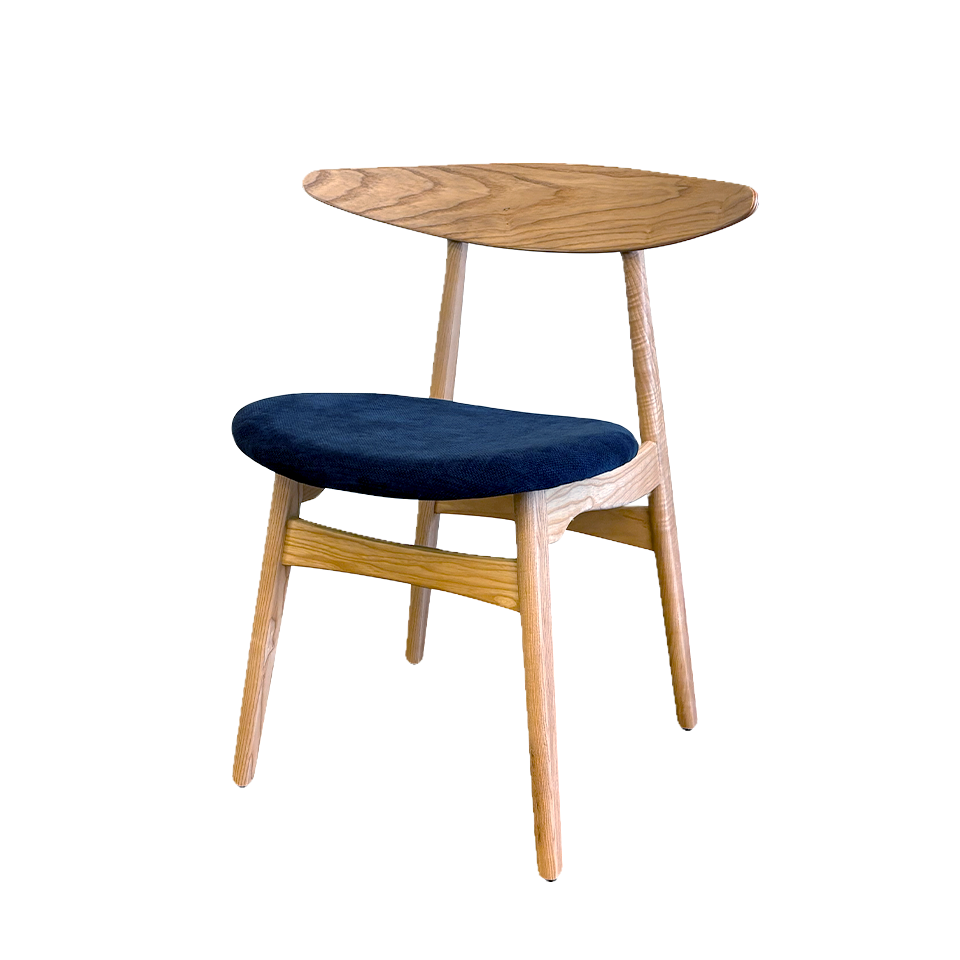 チェアRY54【送料無料】ナチュラル/ダークブルー