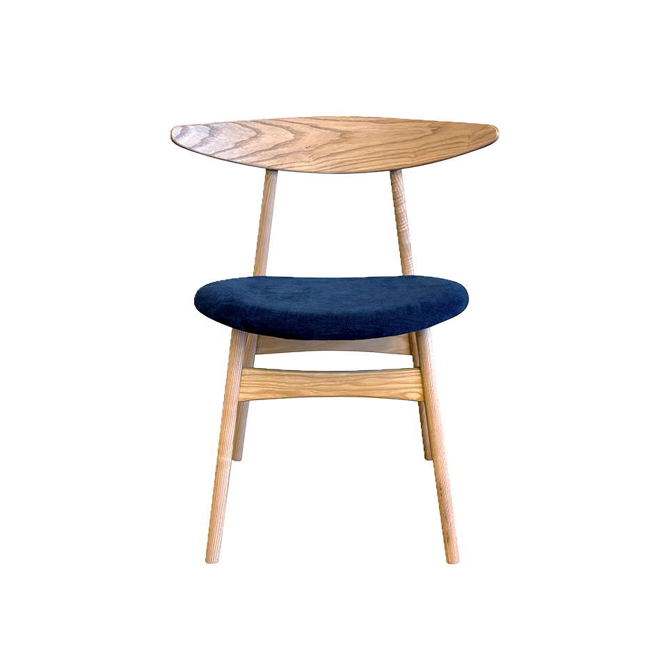 チェアRY54【送料無料】ナチュラル/ダークブルー