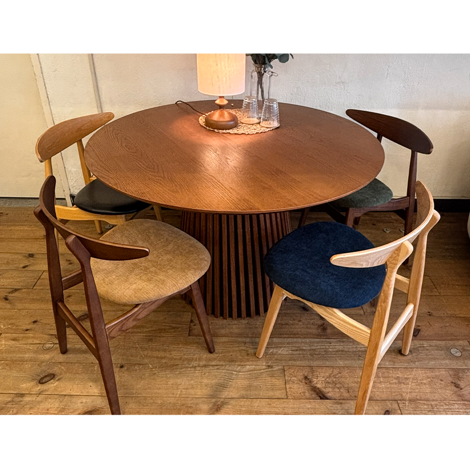 チェアRY54【送料無料】ナチュラル/ダークブルー