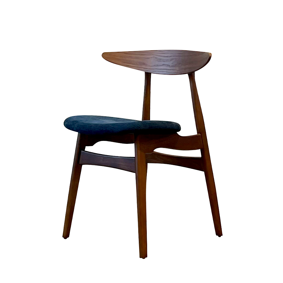 チェアRY54【送料無料】ウォールナット/ダークブルー