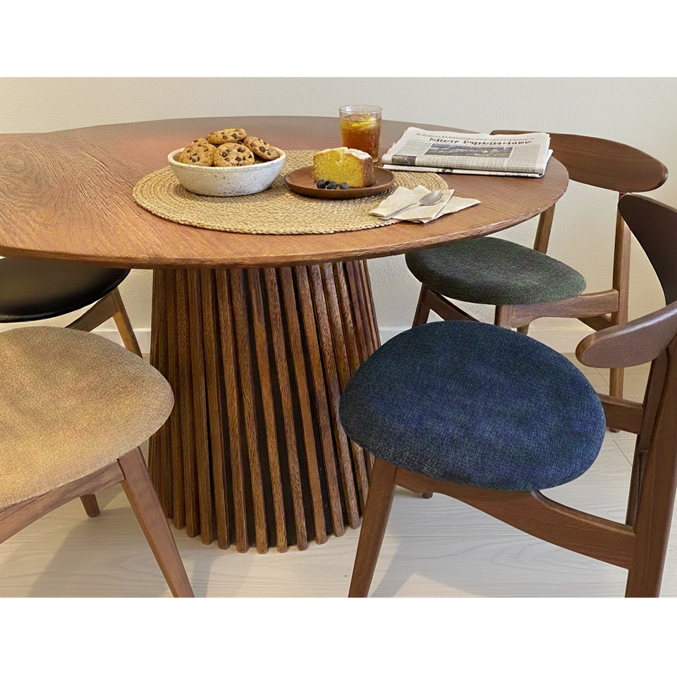 チェアRY54【送料無料】ウォールナット/ダークブルー