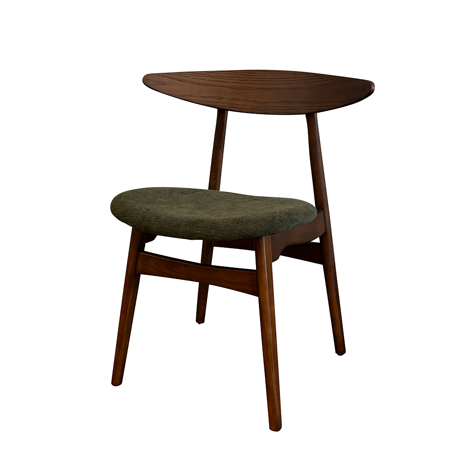 チェアRY54【送料無料】ウォールナット/ダークグリーン