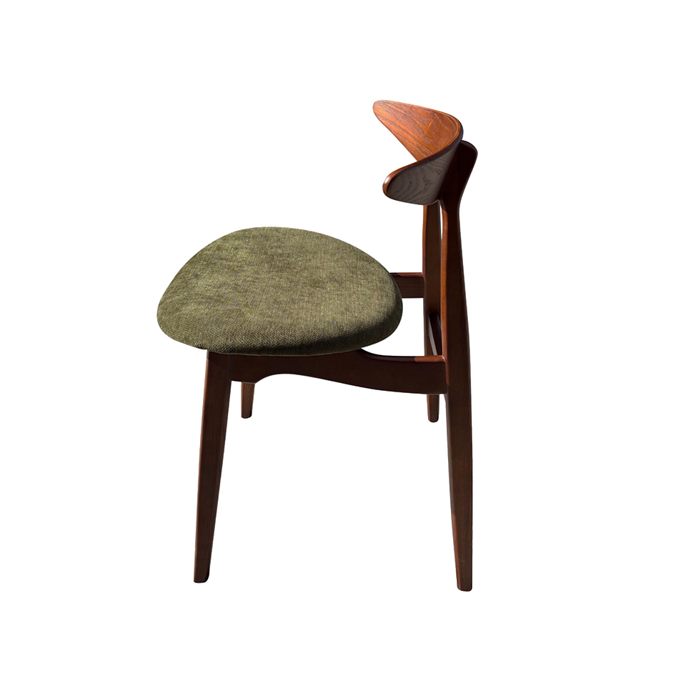 チェアRY54【送料無料】ウォールナット/ダークグリーン