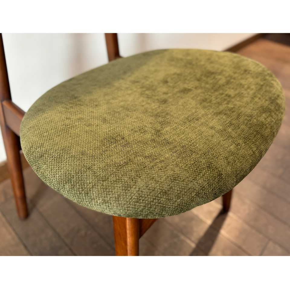 チェアRY54【送料無料】ウォールナット/ダークグリーン