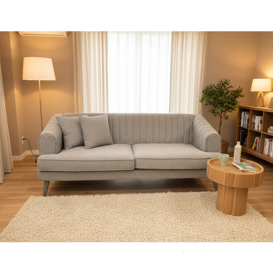 ソファSANTE 3人掛け【送料・開梱設置無料】グレー