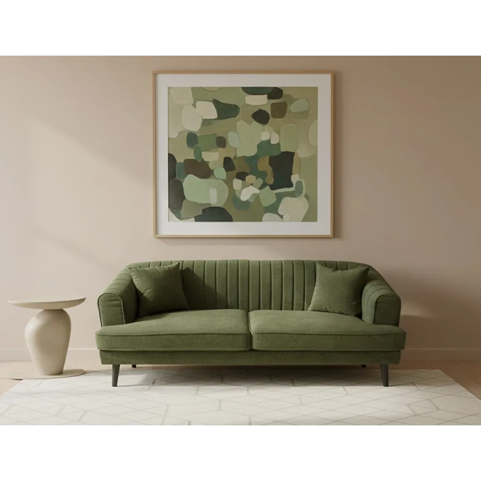 ソファSANTE 3人掛け【送料・開梱設置無料】グリーン