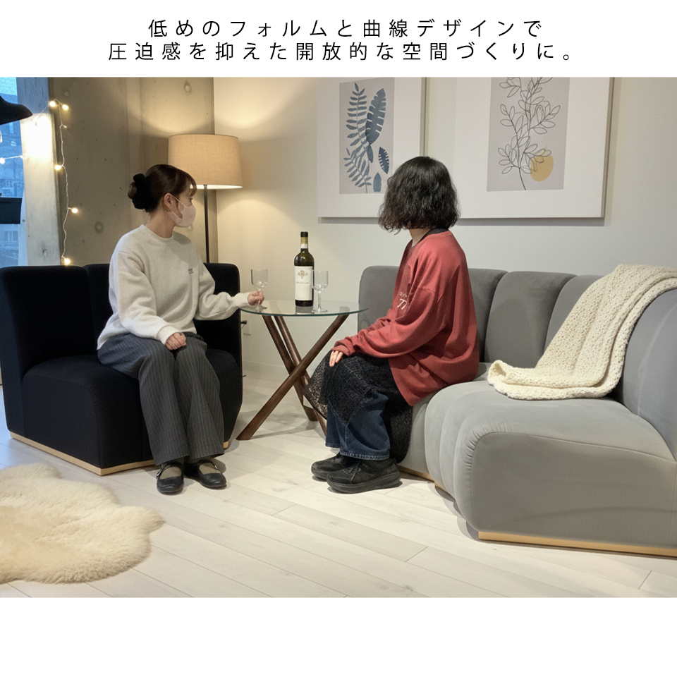 ソファNOVA３個セット【送料無料】グレー