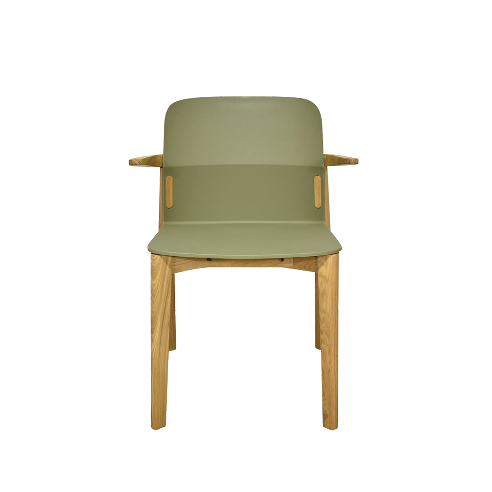 チェアDC-S258A【送料無料】ナチュラル／グリーン