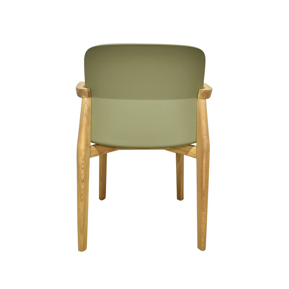 チェアDC-S258A【送料無料】ナチュラル／グリーン