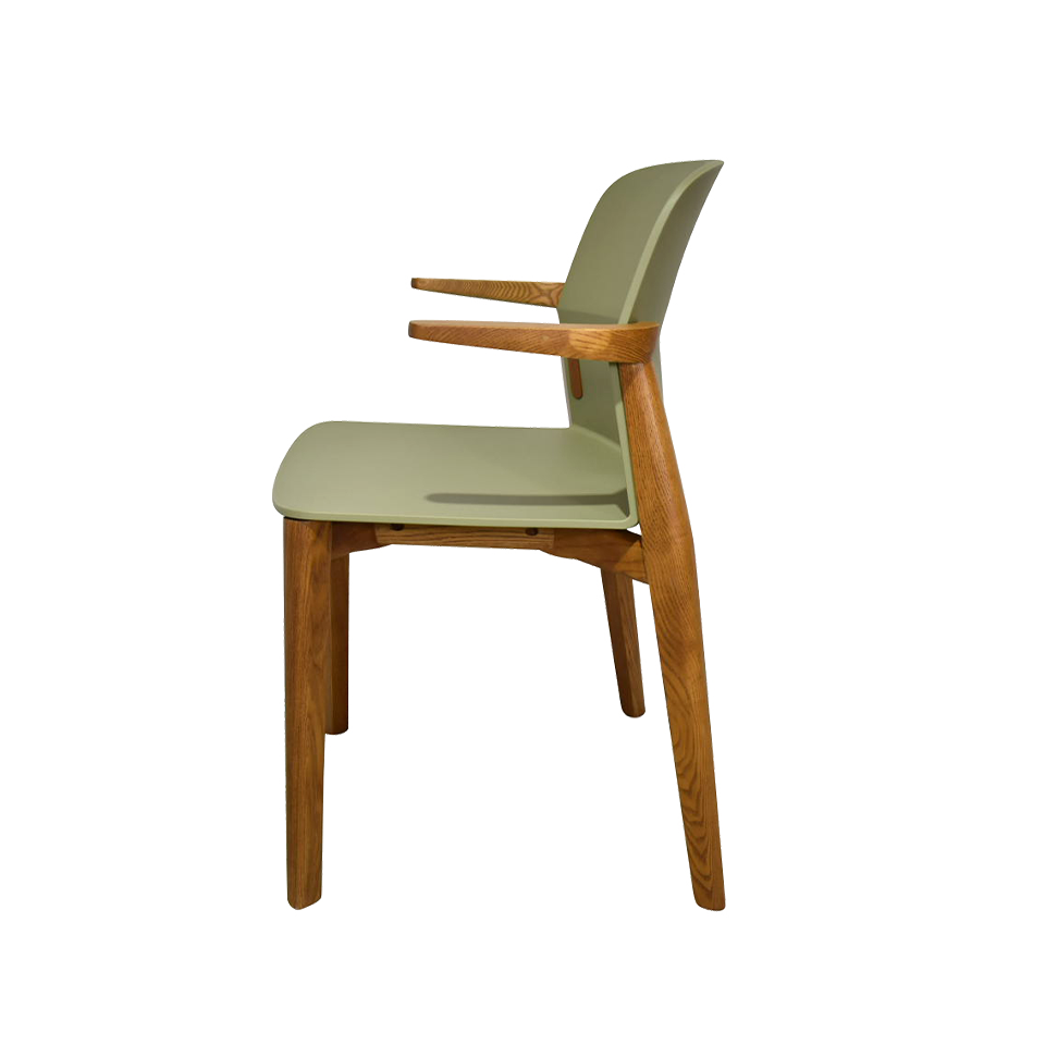 チェアDC-S258A【送料無料】ウォールナット／グリーン