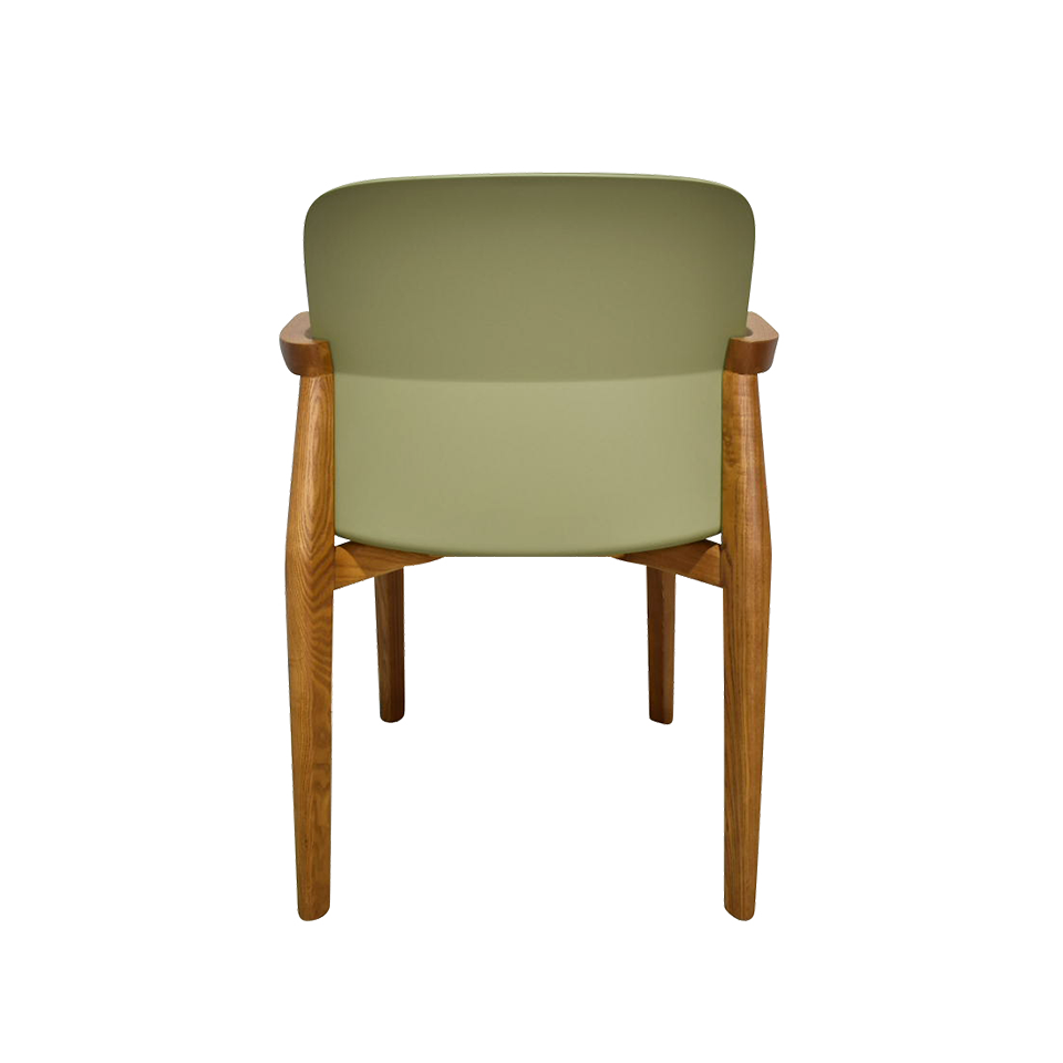 チェアDC-S258A【送料無料】ウォールナット／グリーン