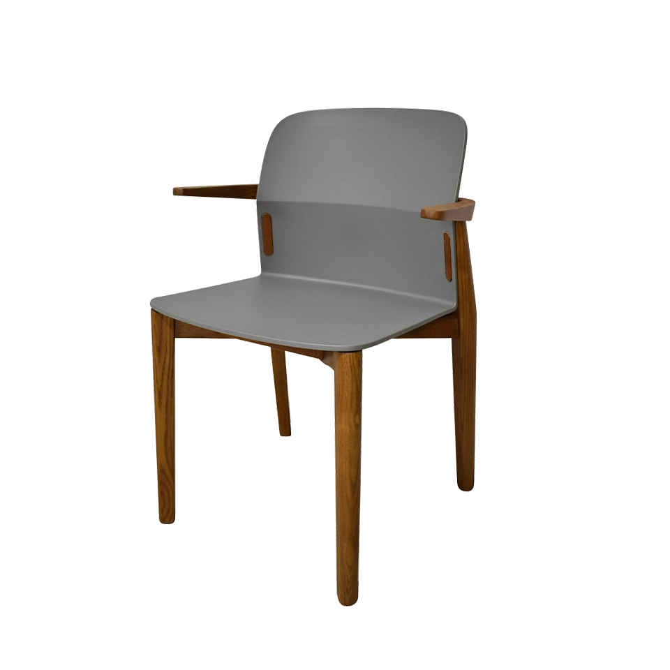 チェアDC-S258A【送料無料】ウォールナット／グレー