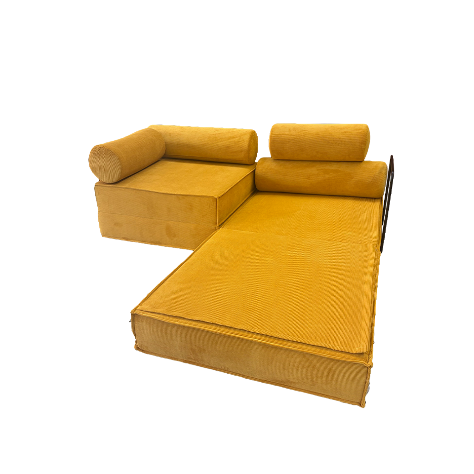 ソファFUTON 2人掛け【送料無料】イエロー