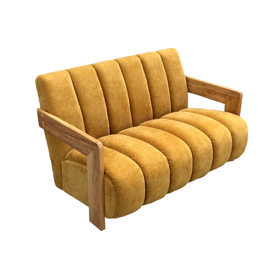 ソファCH-255-2 2人掛け【送料無料】イエロー