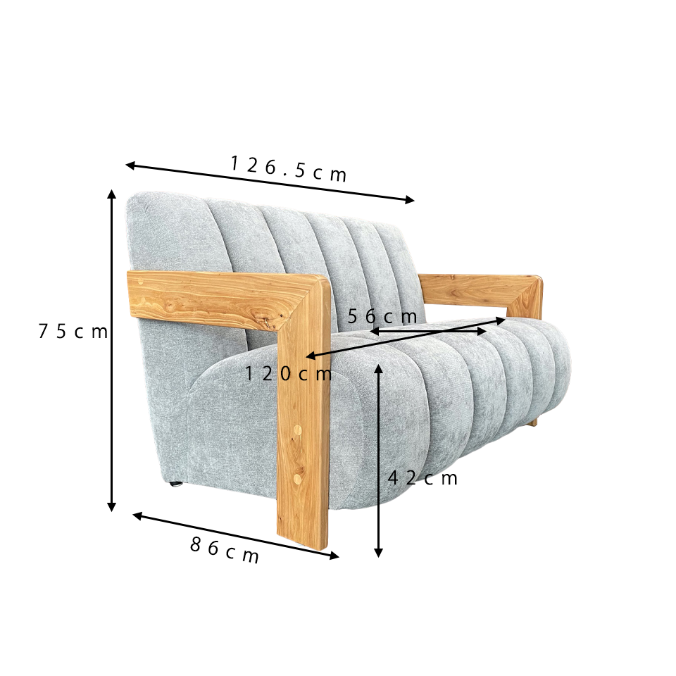 ソファCH-255-2 2人掛け【送料無料】イエロー