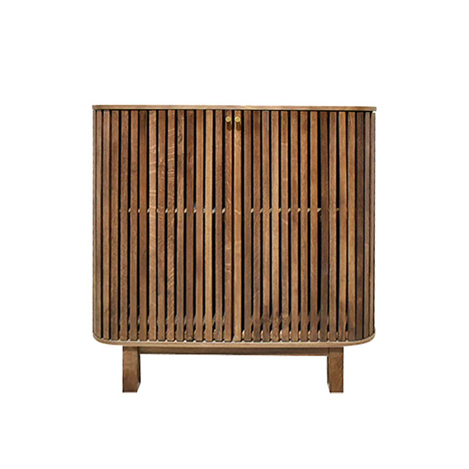 【アウトレット】キャビネットMUK006【送料無料】ウォールナット（オーク）