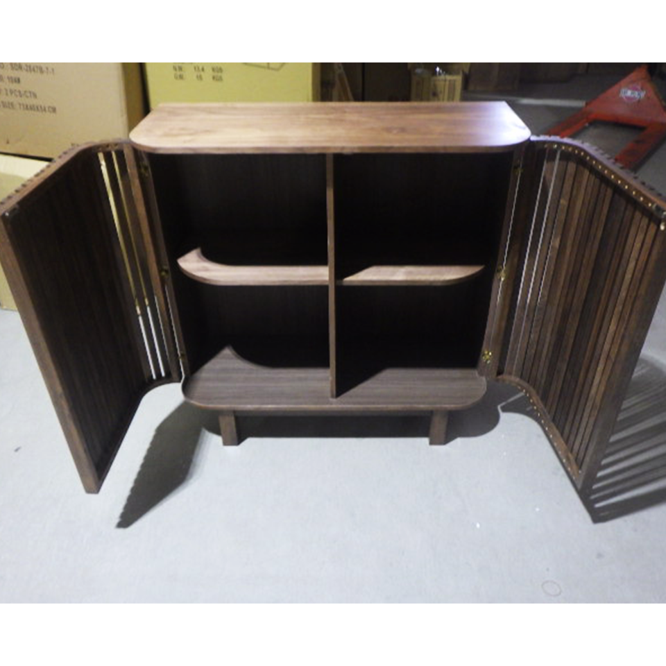 【アウトレット】キャビネットMUK006【送料無料】ウォールナット（オーク）