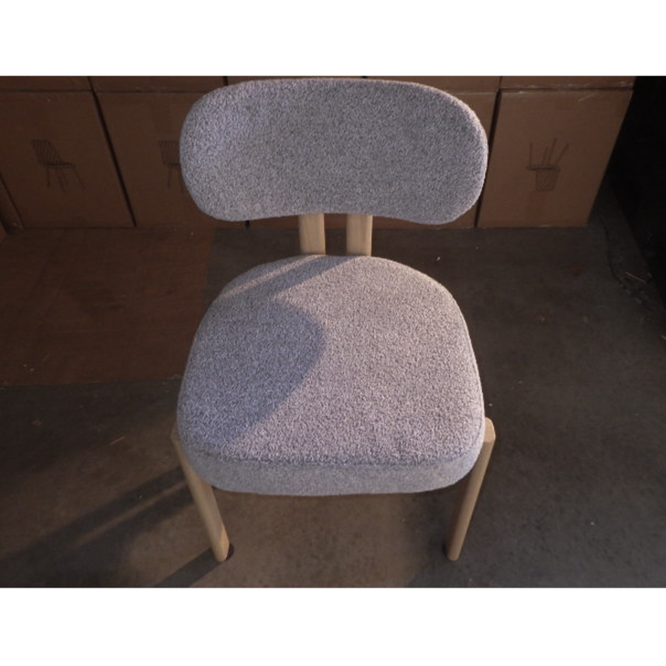 【アウトレット】【2脚組】チェアZLM012【送料無料】ナチュラル／ライトグレー＋ナチュラル/アイボリー