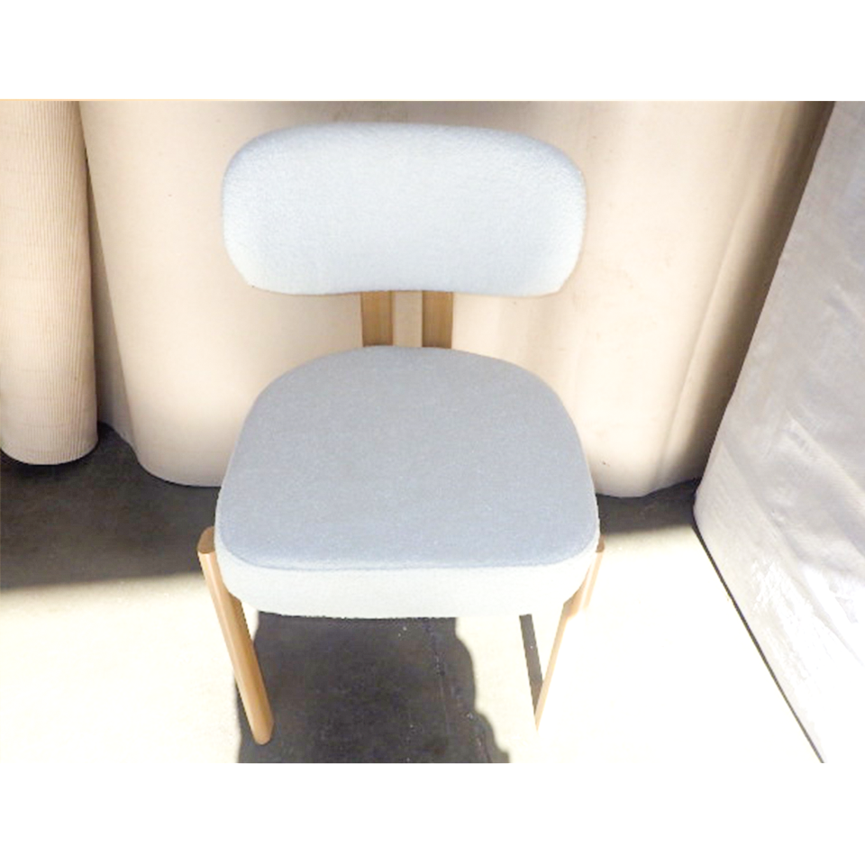 【アウトレット】【2脚組】チェアZLM012【送料無料】ナチュラル／ライトグレー＋ナチュラル/アイボリー