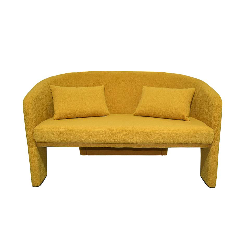 【アウトレット】ソファ90-345-2 2人掛け【送料・開梱設置無料】イエロー