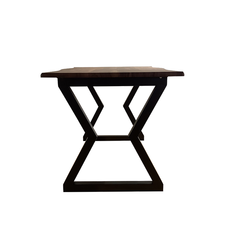 SDT-8885ダイニング【送料無料】（120天板）ウォールナット×（脚）グレー