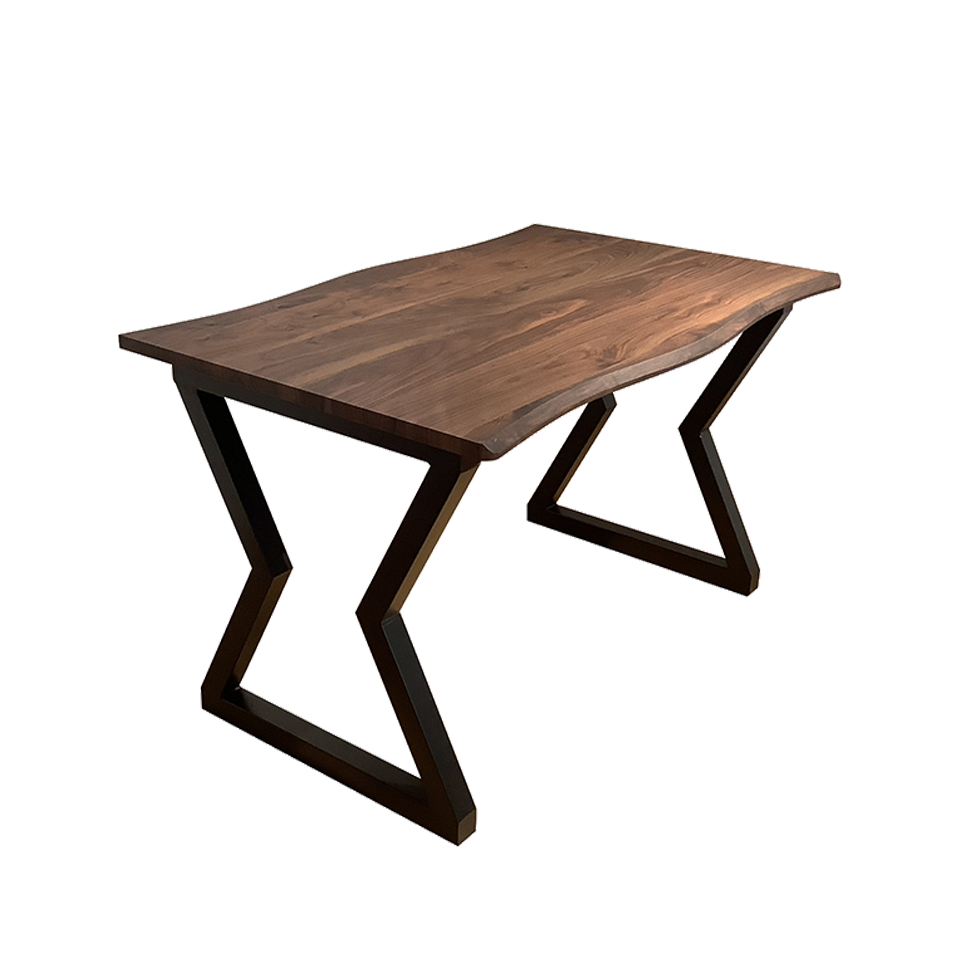 SDT-8885ダイニング【送料無料】（120天板）ウォールナット×（脚）グレー