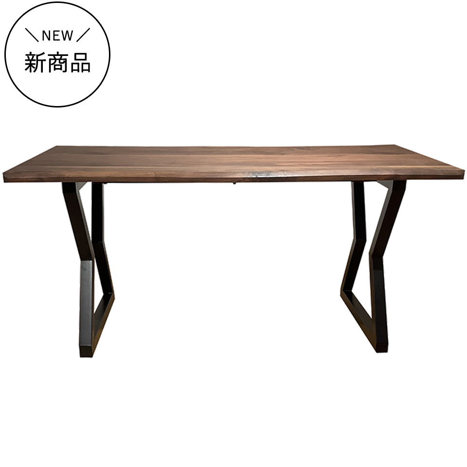 SDT-8885ダイニング【送料無料】（160天板）ウォールナット×（脚）ブラック