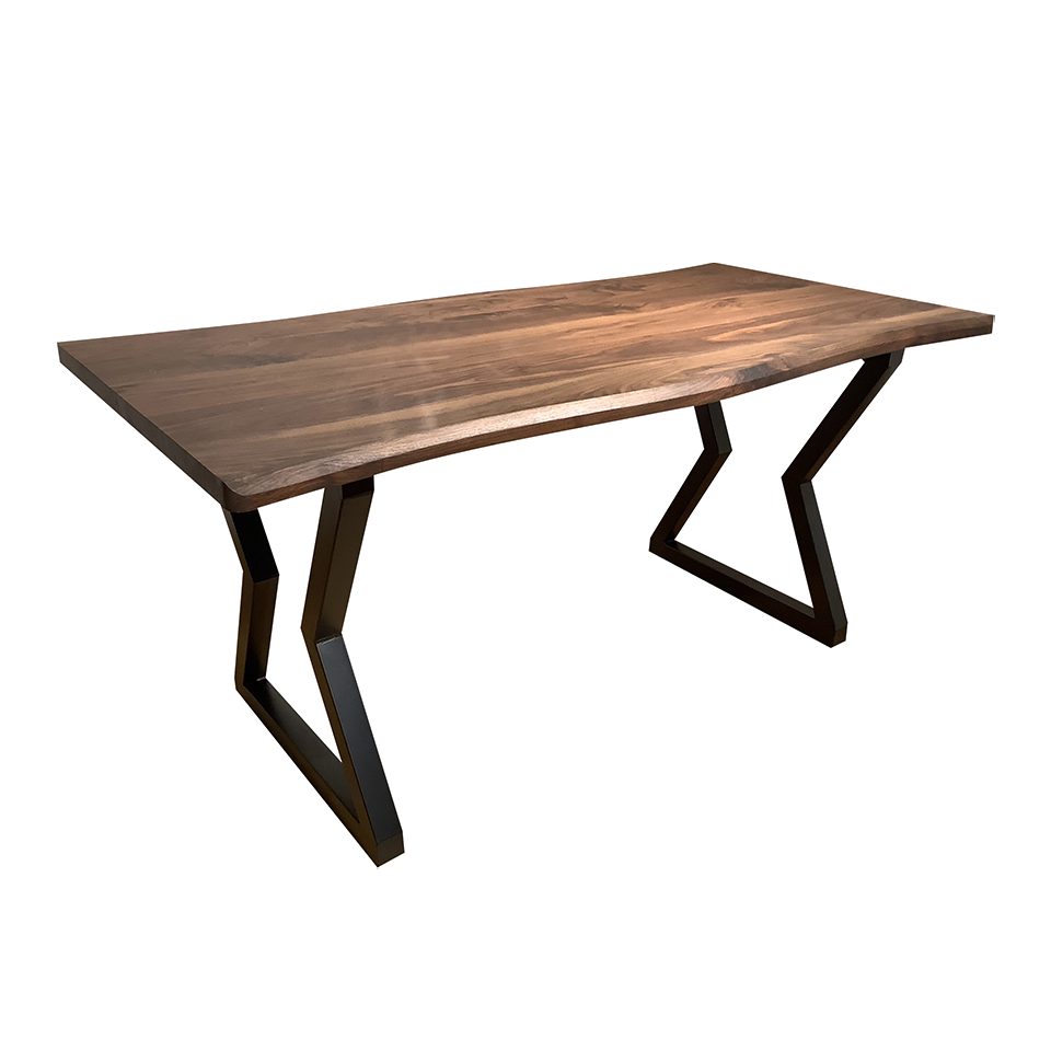 SDT-8885ダイニング【送料無料】（160天板）ウォールナット×（脚）ブラック