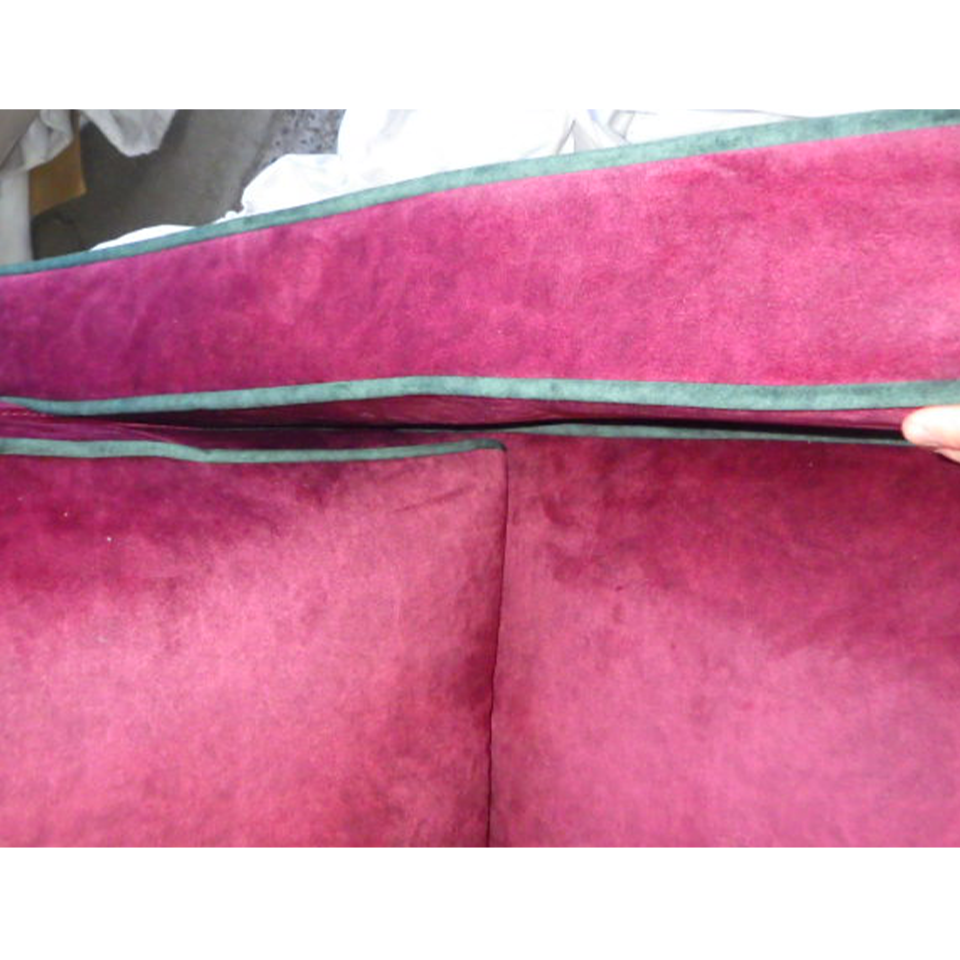 【アウトレット】ソファNEW01 3人掛け【送料・開梱設置無料】ボルドー/グリーン