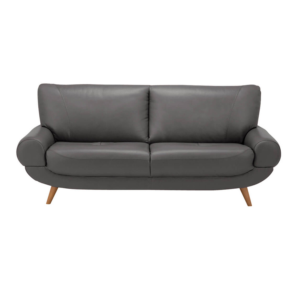 ソファ【本革】PS 3人掛け【送料・開梱設置無料】ダークグレー