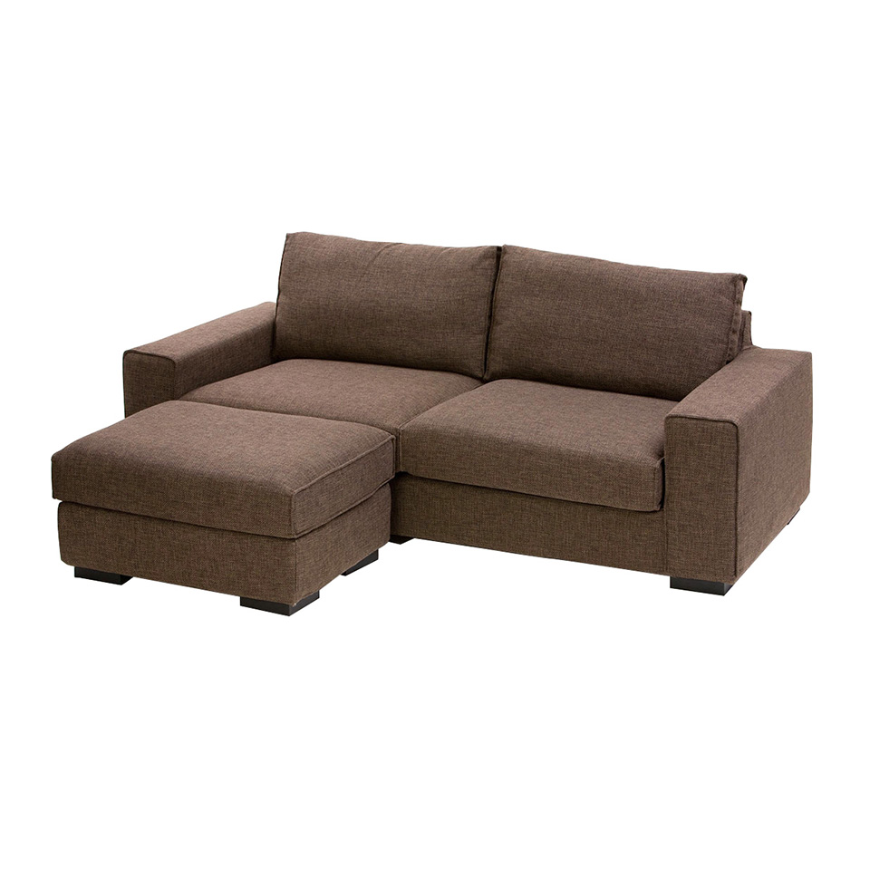 ソファTD9811A 3人掛けセット（オットマン付き）【送料・開梱設置無料】ブラウン